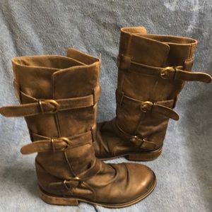 Gray Triple Buckle Boot 9